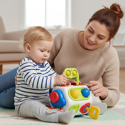 Jouet d'éveil bébé 18 mois sécuritaire et adapté à l'ùge