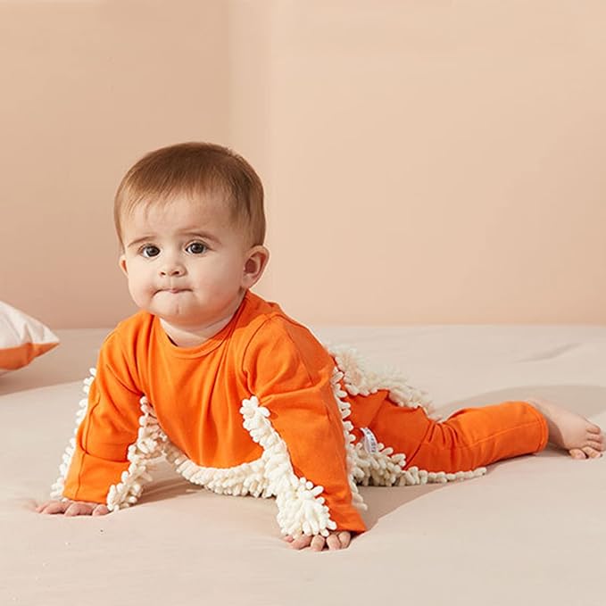 barboteuse-bebe-orange-beigee