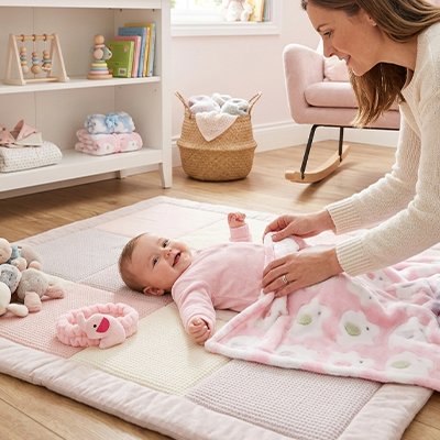 "Bébé enveloppé dans une couverture douce et chaude dans son lit"
