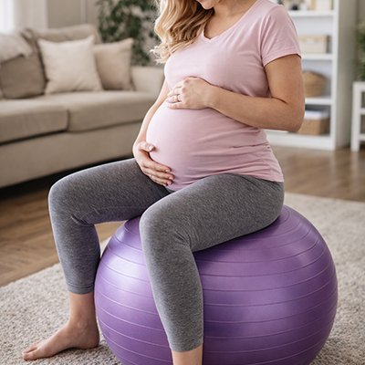 Ballon de grossesse anti-éclatement couleur rose"
