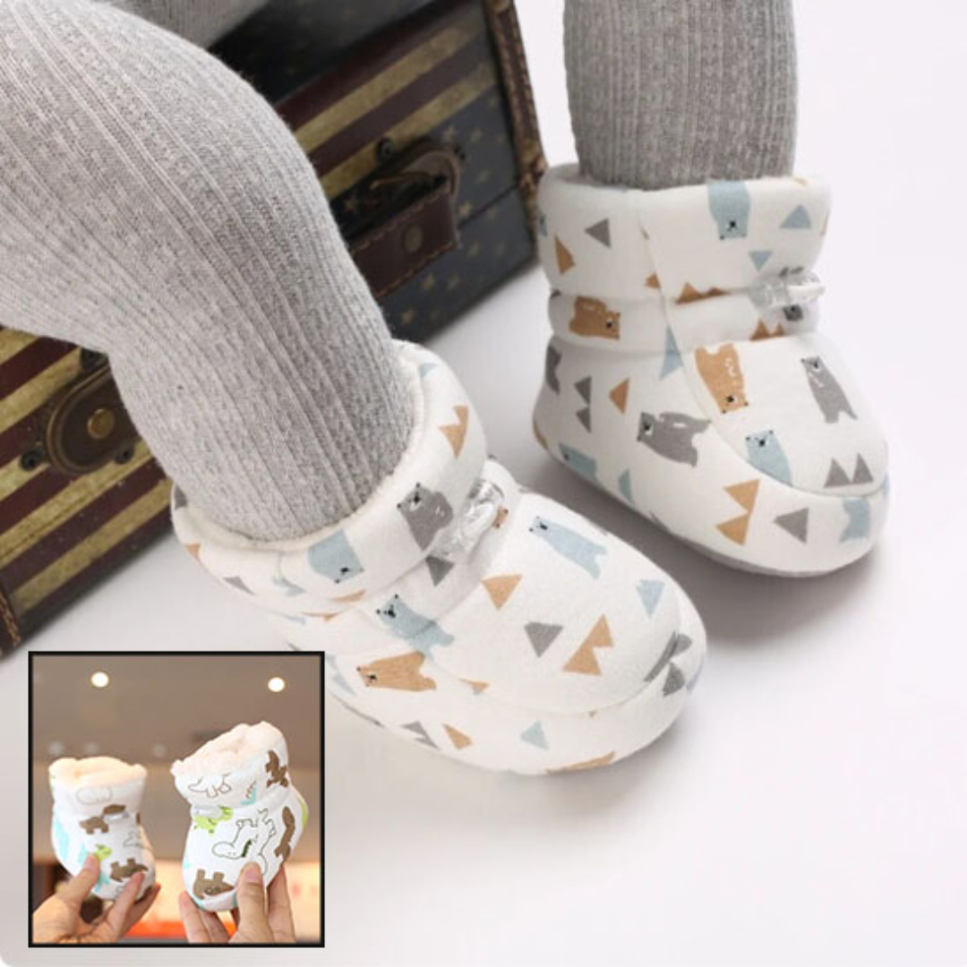 Bottillons bébé hiver avec fermeture velcro pratique