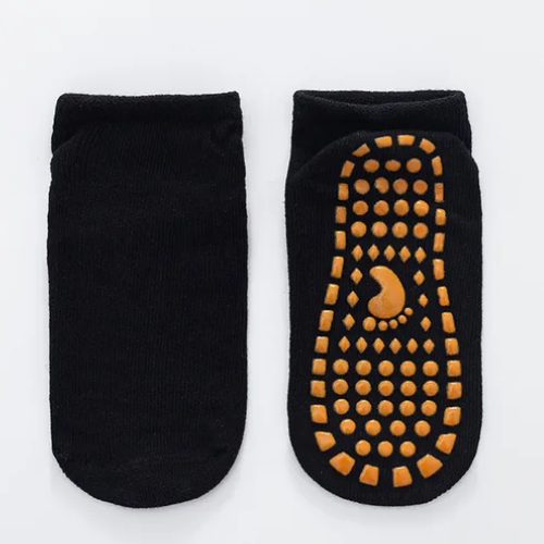 Chaussettes antidérapantes noires pour bébé 1-12 ans lot de 2