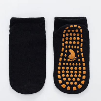Chaussettes antidérapantes noires pour bébé 1-12 ans lot de 2