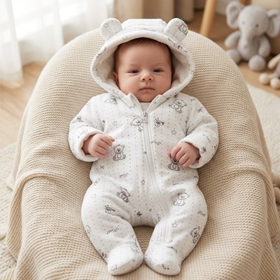 Combinaison bébé douce et chaude pour bébés de 0 à 12 mois"