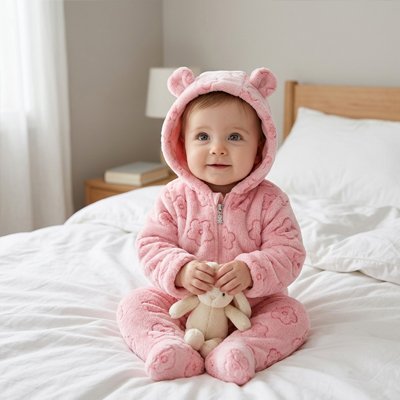 Combinaison bébé douce et chaude pour bébés de 0 à 12 mois bébé
