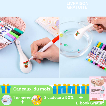 PEINTURE À L 'EAU - FLOATTING PEN™  (PAQ. de 12 Crayons)