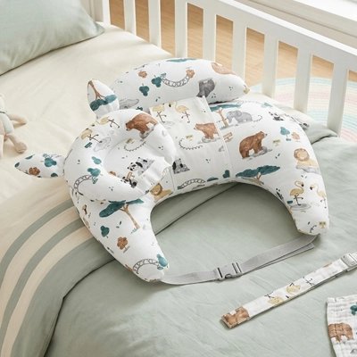 Coussin d'allaitement ergonomique – détail tissu et rembourrage