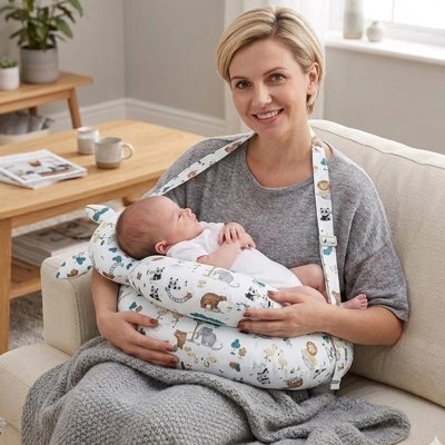 Coussin d'allaitement ergonomique – vue de profil