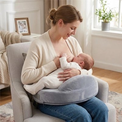 Coussin d'allaitement polyvalent – utilisé pendant la grossesse, l'allaitement et l'éveil bébé
