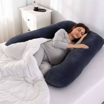  Coussin de grossesse confortable pour nuits réparatrices"