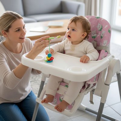 Coussin ergonomique pour chaise haute bébé