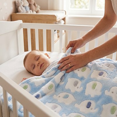 Couverture bébé facile à entretenir et lavable en machine"