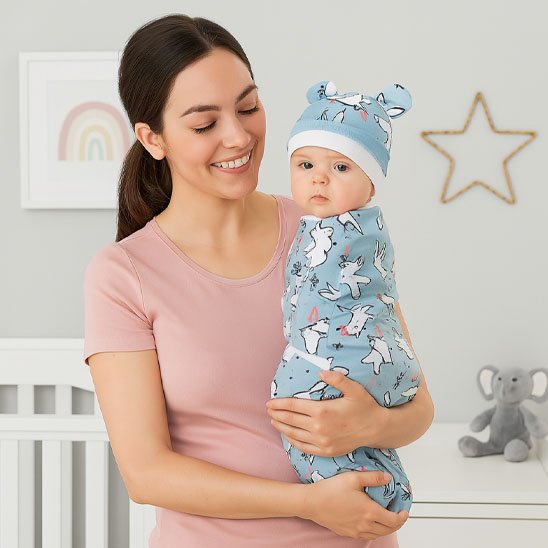 Couverture emmaillotage douce et sécurisante pour bébé"