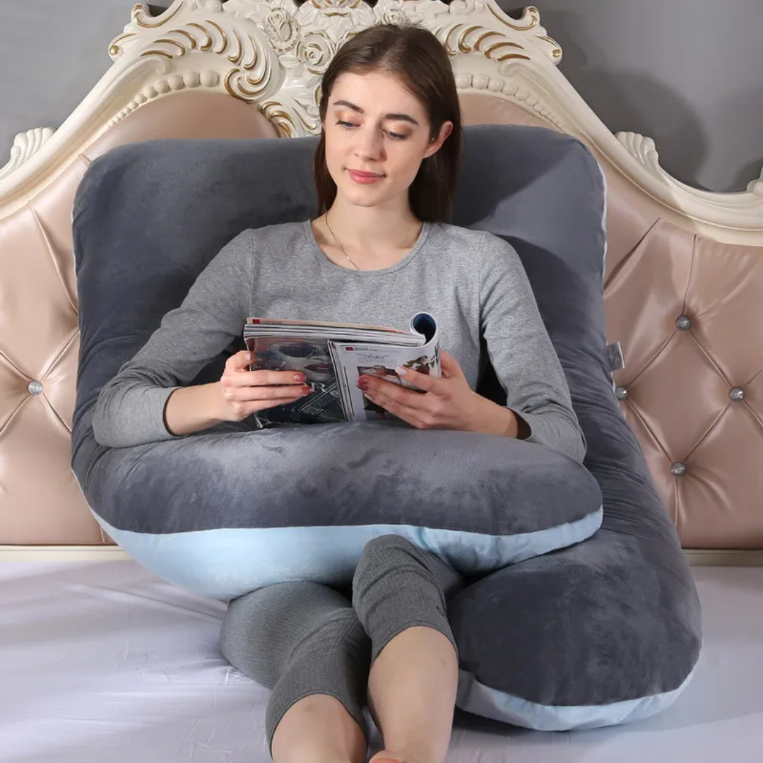 Coussin de grossesse ergonomique – Confort et soutien pour nuits sereines