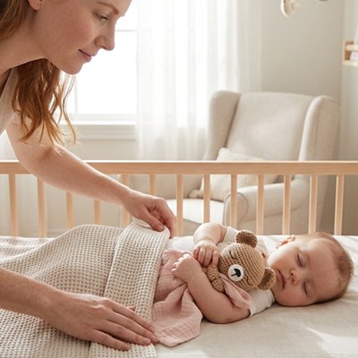 Doudou bébé en tissu doux – sécurité et confort