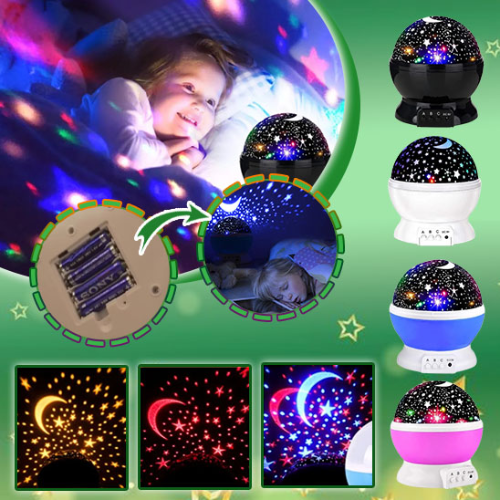 "Enfant utilisant le projecteur ciel étoilé