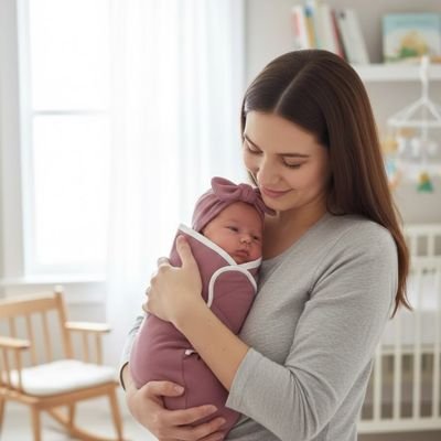 Ensemble couverture et chapeau assorti pour bébé de 0 à 6 mois"