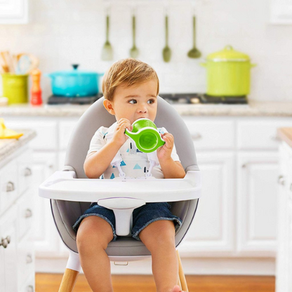 "Gobelet bébé réutilisable antifuite couleur vert