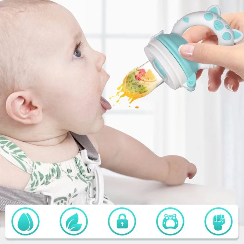 Grignoteuse bébé fruits EASY FEED avec tétine sécuritaire"