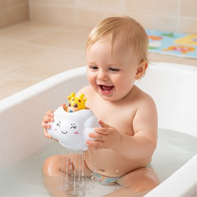 Jouet de bain bébé cochon - éveil sensoriel