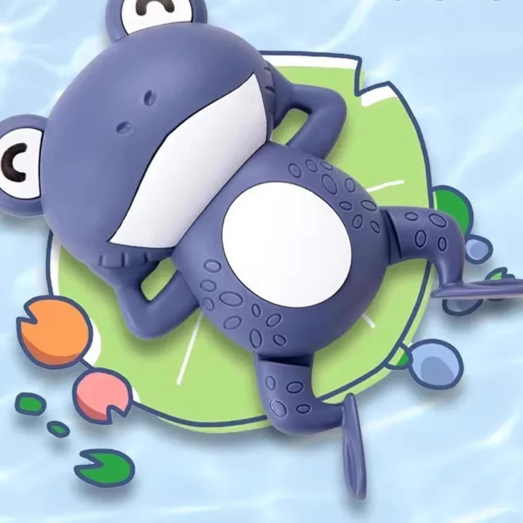Jouet de bain grenouille bleue éveil aquatique sans BPA