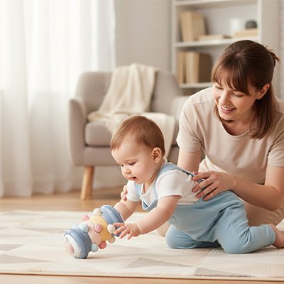 Jouet éducatif bébé stimulation sensorielle et coordination main-œil