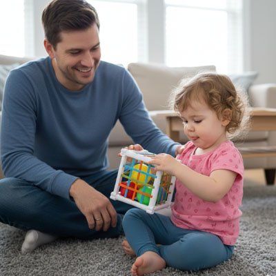 Jouet sensoriel bébé - éveil des sens et coordination