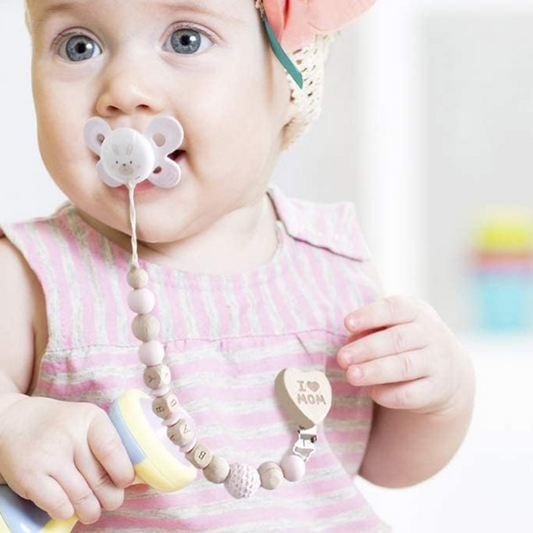 Lot de 10 attache-sucettes colorés pour bébé