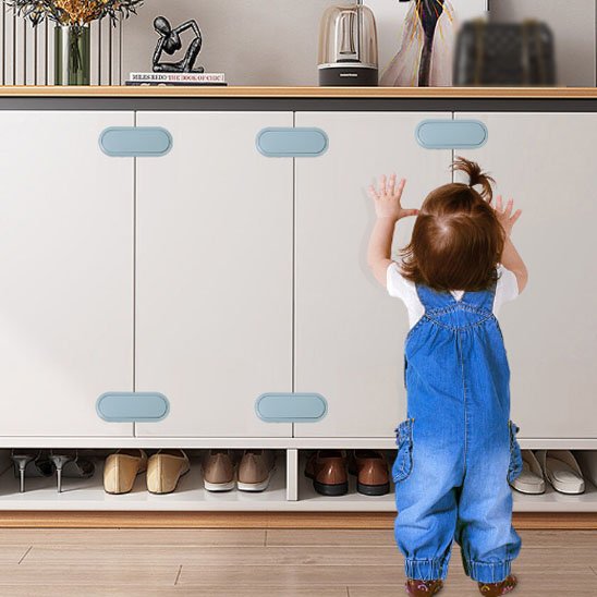 Mécanisme double action bloque-porte protection enfant facile pour adultes