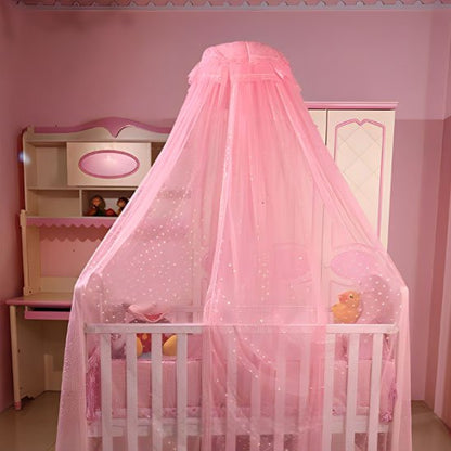 Moustiquaire décorative ciel de lit avec voilage pour berceau bébé