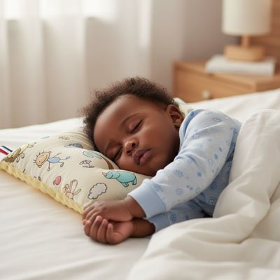 Oreiller enfant ultra-confortable avec housse douce pour un sommeil paisible"