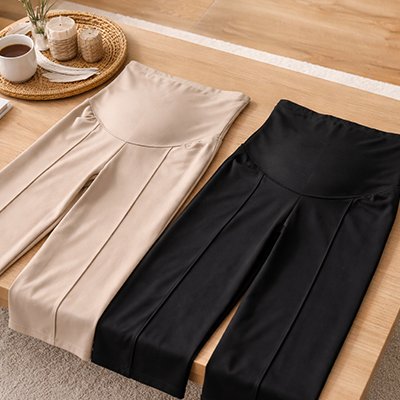 Pantalon grossesse évolutif et confortable pour futures mamans"