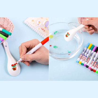 Peinture à l'eau enfant 12 crayons lavables FLOATTING PEN