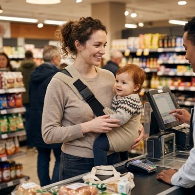 Porte-bébé ergonomique – maintien dorsal et lombaire pour parent