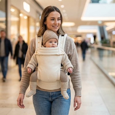 Porte-bébé ergonomique premium complet - design haut de gamme ajustable
