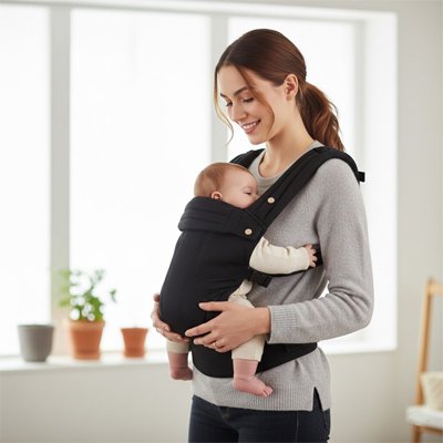 Porte bébé ventral respirant - tissu doux et aéré pour toutes saisons