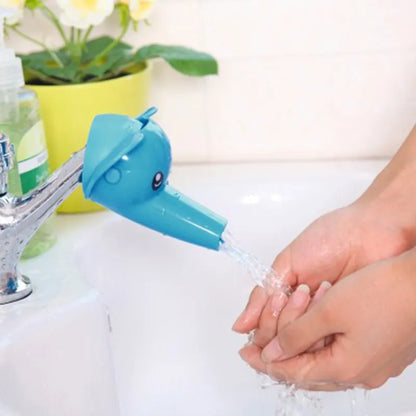 Rallonge robinet bleue extensible pour lavabo enfant"