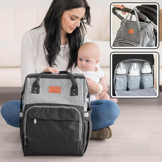 Sac à langer 3-en-1 : sac à dos, bandoulière ou à main"