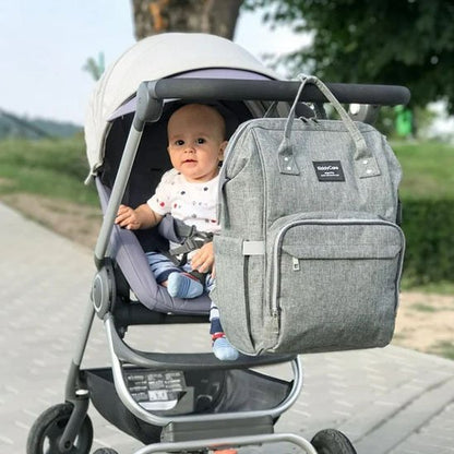 Sac à langer avec fixation poussette – mains libres garanties"