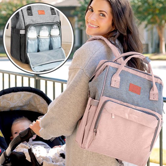 Sac à langer porté en sac à dos – idéal maman et papa