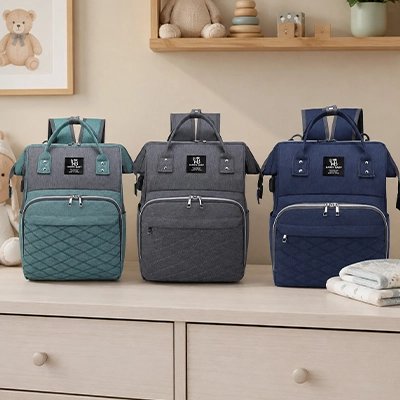 Sac à langer pratique avec plusieurs poches de rangement"
