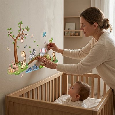 Sticker mural pont décoratif pour chambre d'enfant"
