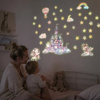 Stickers muraux château magique pour chambre d’enfant"