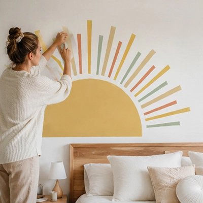Stickers muraux enfant design boho pour ambiance chaleureuse"