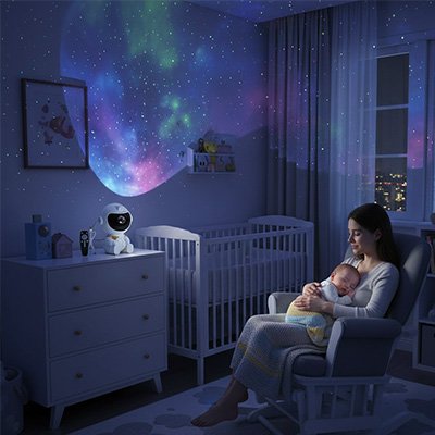 Veilleuse projection ciel étoilé pour chambre d’enfant la nuit
