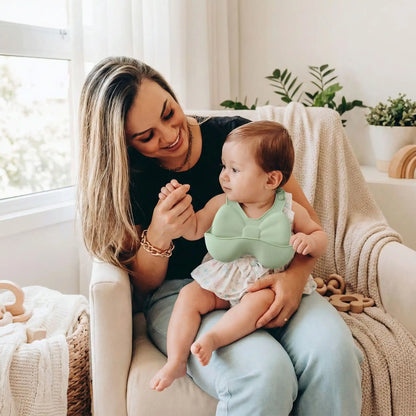 bavoir-silicon-bebe-vert