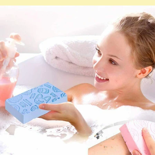 Éponge exfoliante bleue douce