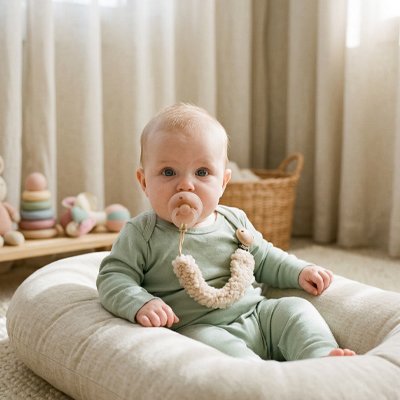 sangle support sucette factice bébé