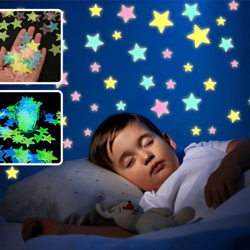 Étoiles phosphorescentes bleues luminescentes chambre enfant