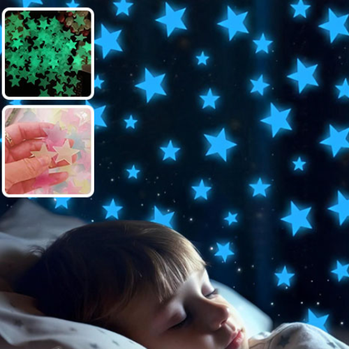 Étoiles phosphorescentes bleues luminescentes chambre enfant surprise